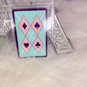 TIFFANY & CO PINK & BLUE ARGYLE PLAYING CARD
